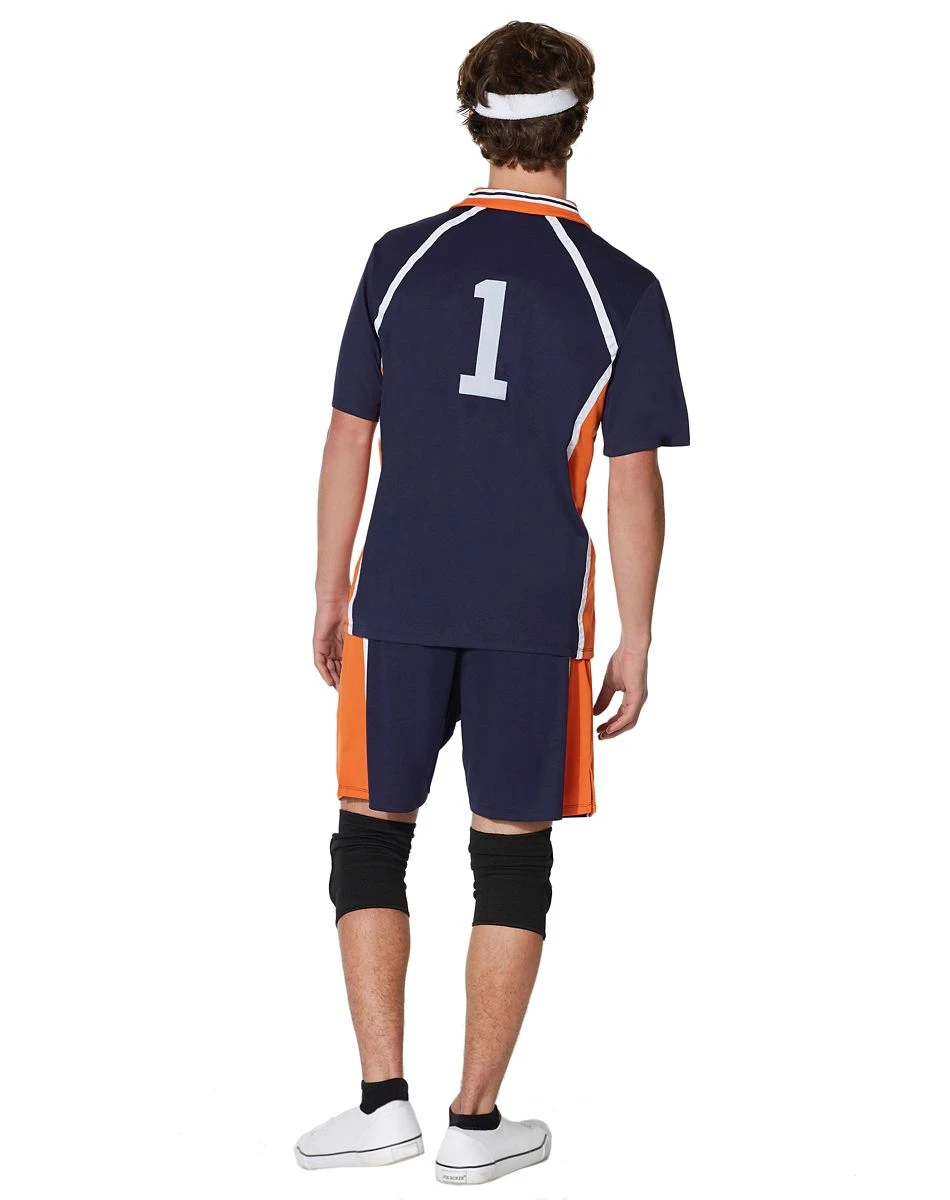 Spirit Halloween Adult Navy Volleyball Uniform Costume 4 Spirit Halloween Adult Navy Volleyball Uniform Costume - Image 2