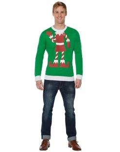 Spirit Halloween Adult Elf Ugly Christmas Sweater -HALLOWEEN COSTUMES Sales 07440746 e