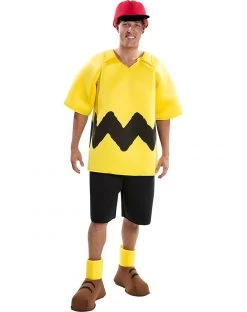 Spirit Halloween Adult Charlie Brown Costume Deluxe - Peanuts