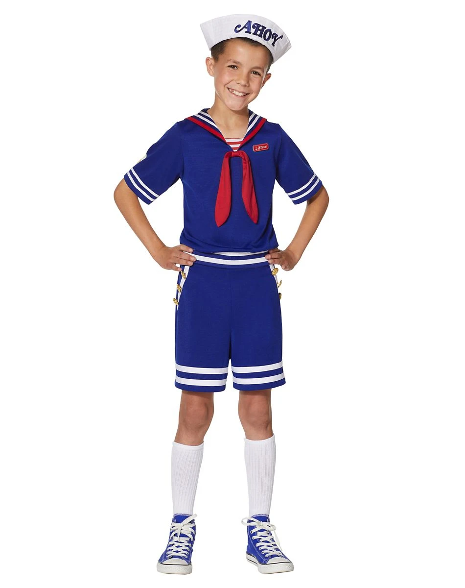 Spirit Halloween Kids Steve Scoops Ahoy Costume - Stranger Things 3 Spirit Halloween Kids Steve Scoops Ahoy Costume - Stranger Things