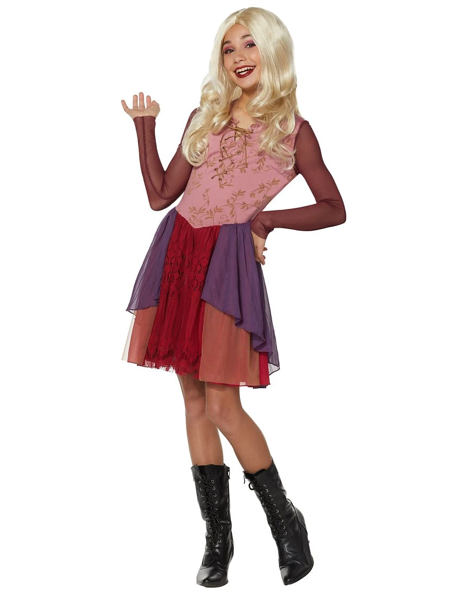 Spirit Halloween Tween Sarah Sanderson Dress Costume - Hocus Pocus 3 Spirit Halloween Tween Sarah Sanderson Dress Costume - Hocus Pocus