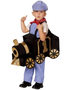 Spirit Halloween Toddler Ride-Along Train and Conductor Costume