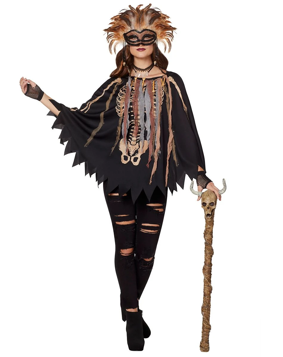 Spirit Halloween Adult Voodoo Poncho 3 Spirit Halloween Adult Voodoo Poncho
