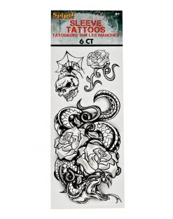 Spirit Halloween Multi-Pack Punk Tattoos - 6 Count