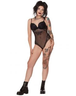 Spirit Halloween Flock Mesh Bodysuit -HALLOWEEN COSTUMES Sales 07603160 c