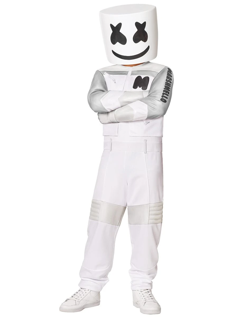 Spirit Halloween Kids Marshmello Jumpsuit Costume 4 Spirit Halloween Kids Marshmello Jumpsuit Costume - Image 2