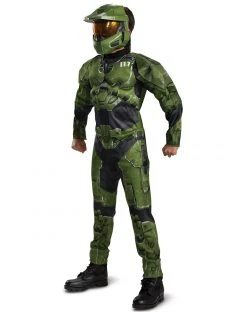 Spirit Halloween Kids Master Chief Muscle Costume - Halo Infinite -HALLOWEEN COSTUMES Sales 07653280 c