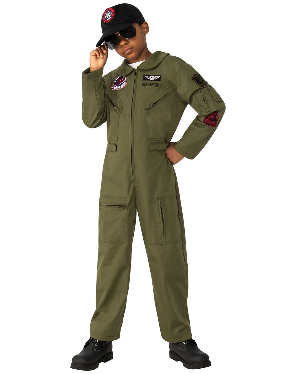 Spirit Halloween Kids Top Gun Maverick Jumpsuit Costume 3 Spirit Halloween Kids Top Gun Maverick Jumpsuit Costume