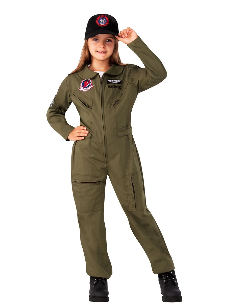 Spirit Halloween Kids Top Gun Maverick Jumpsuit Costume 4 Spirit Halloween Kids Top Gun Maverick Jumpsuit Costume - Image 2
